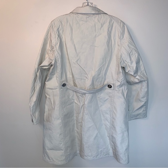 Coach White Trench Coat Classic Lightweight Design 14 - Picture 2 of 8